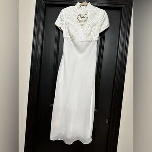 Vintage Jessica McClintock Gunne Sax LACE Wedding Prom 13/14 Dress